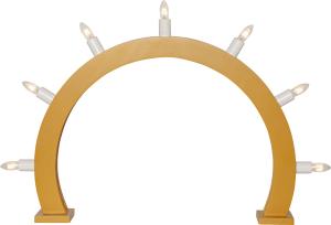 CRISP Träljusstake Båge 7L 48cm Gul