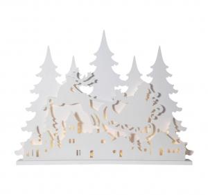 GRANDY Tomte & Släde 127LED 1,21m Vit