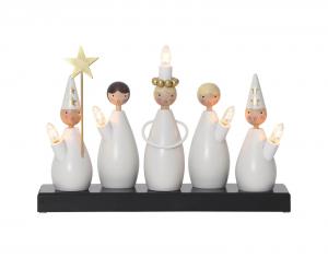 LUCIA CHOIR Träljusstake 33cm Vit