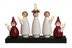 Ljusstake Luciakör Flerfärgad