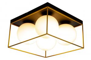 ASTRO Plafond Stor 36cm Svart/Guld/Opalvit
