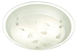 DEMI Plafond 33,5cm Vit/Klar/Krom