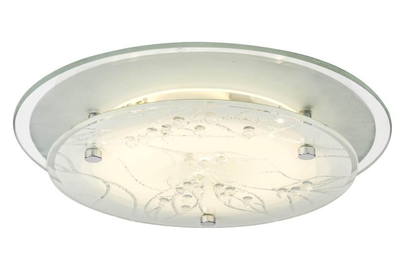 DENISE LED-Plafond 25cm Vit/Krom
