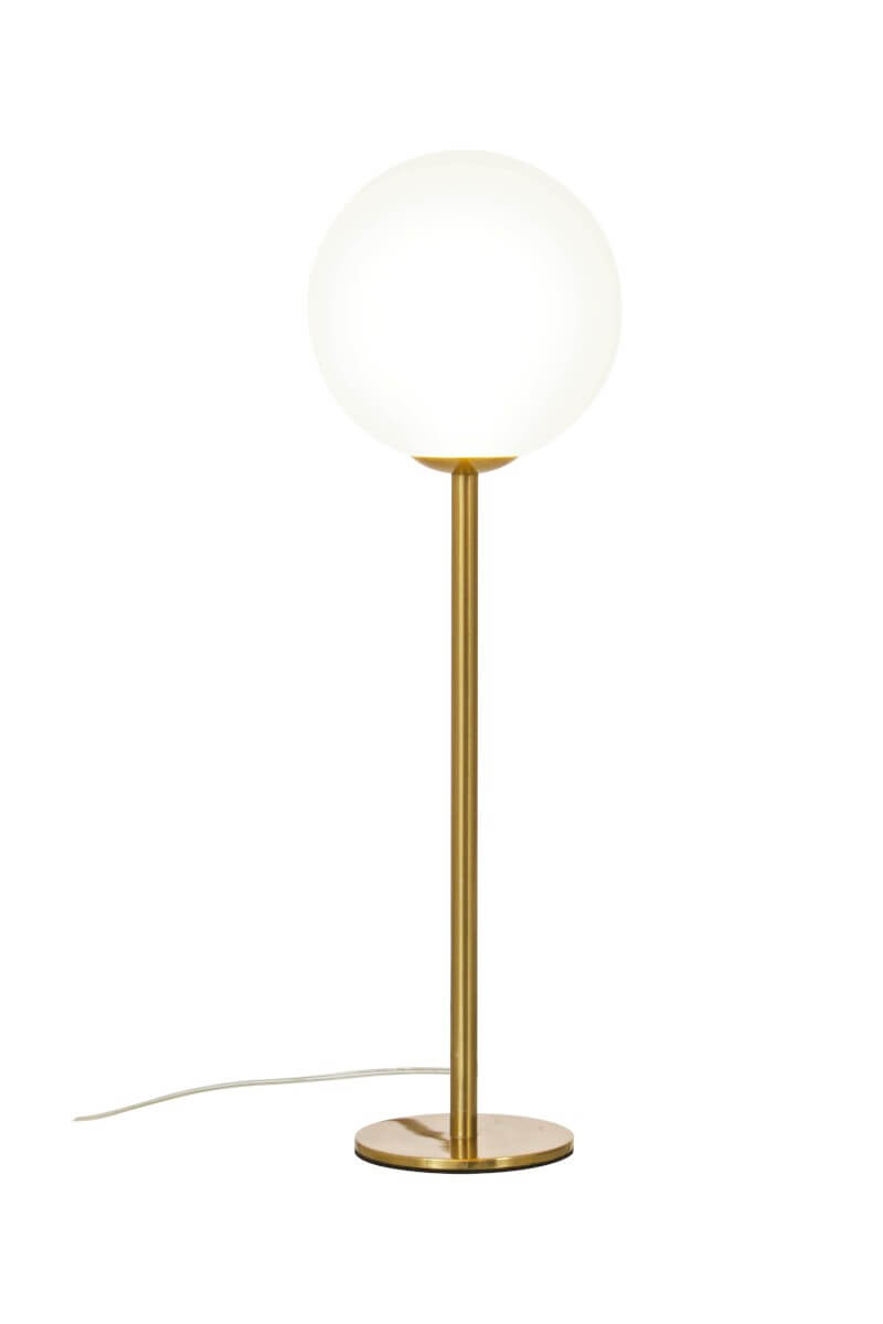 MOLEKYL Bordlampa Hög 43cm Matt Mässing/Opalvit