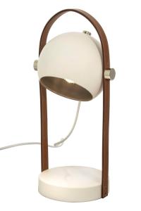 BOW Bordslampa 38cm Vit/Brun/Silver