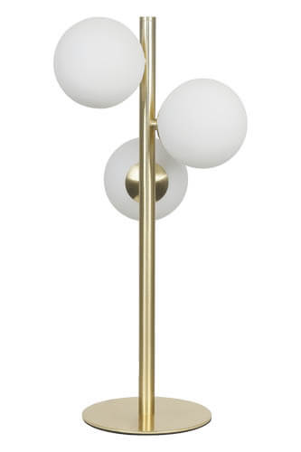 MOLEKYL Bordslampa 3L 46cm Matt Mässing/Vit