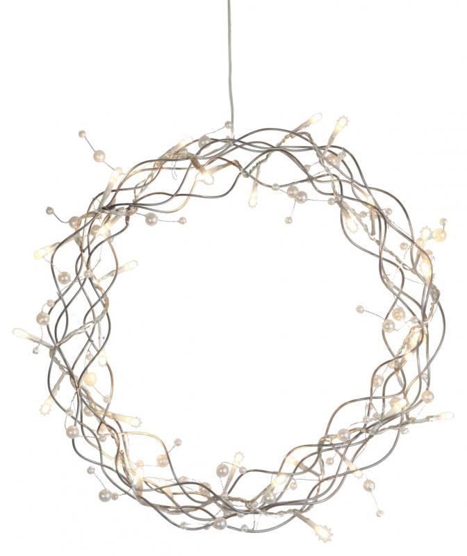 CURLY Hängande Krans 30cm Silver