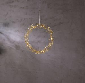 CURLY Hängande Krans 30cm Mässing