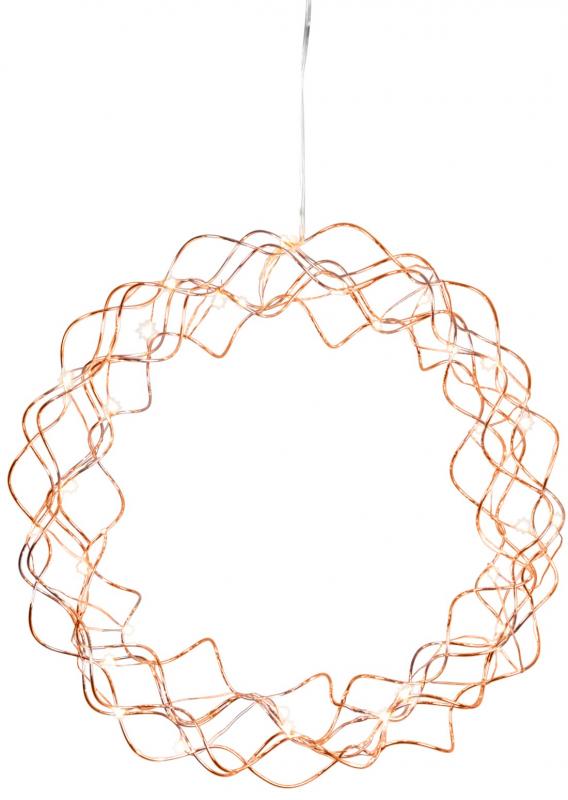 CURLY Hängande Krans 30cm Koppar