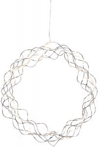 CURLY Hängande Krans 30cm Krom