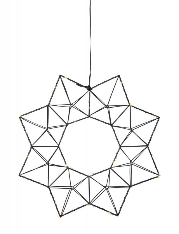 EDGE Krans 40cm 30LED Svart
