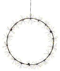 DEW DROP FLOWER Krans 35cm 270LED Varmvit/Svart
