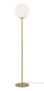 MOLEKYL Golvlampa 130cm Matt Mässing/Opalvit