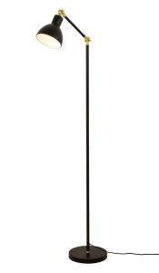 DUBLIN Golvlampa 140cm Svart/Matt Mässing