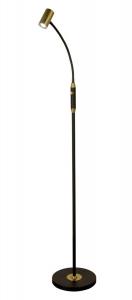 GUSTO Golvlampa Dimbar 135cm Svart/Matt Mässing