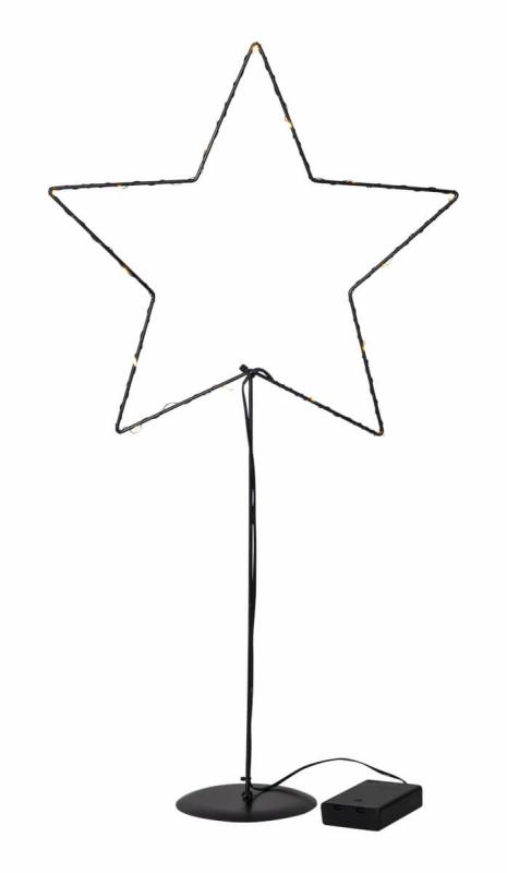 SPARKLING Stjärna 60cm 15LED Svart