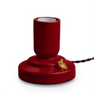 RETRO Lampfot E27 12cm Röd