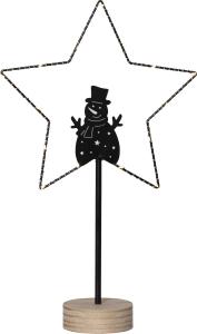 GLIMTA Bordsdekoration Snögubbe 42cm Svart