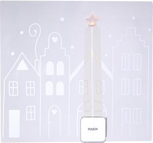 WINDO Inomhusdekoration Hus Batteri 21cm Vit