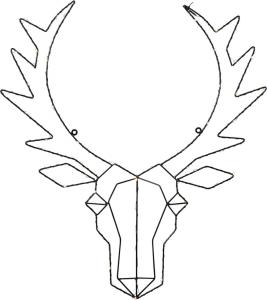 CUPID Renhuvud 50LED 57cm Svart