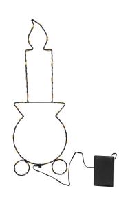CANDLY Inomhusdekoration Batteri 41cm Svart