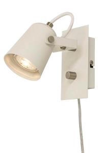 METZ Vägglampa 18cm Vit/Stål