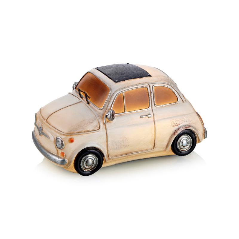 NOSTALGI Bordsdekoration Fiat Bil Vit