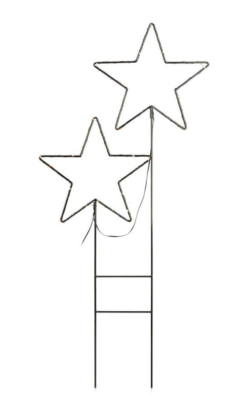 MYSTIC Utomhus-Stjärna Dubbel 100cm Svart IP44