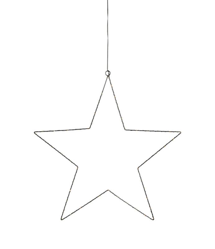 NORDGÅRD Stjärna i metalltråd 60cm Svart