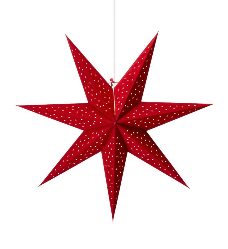 CLARA Stjärna Hängande 75cm Röd