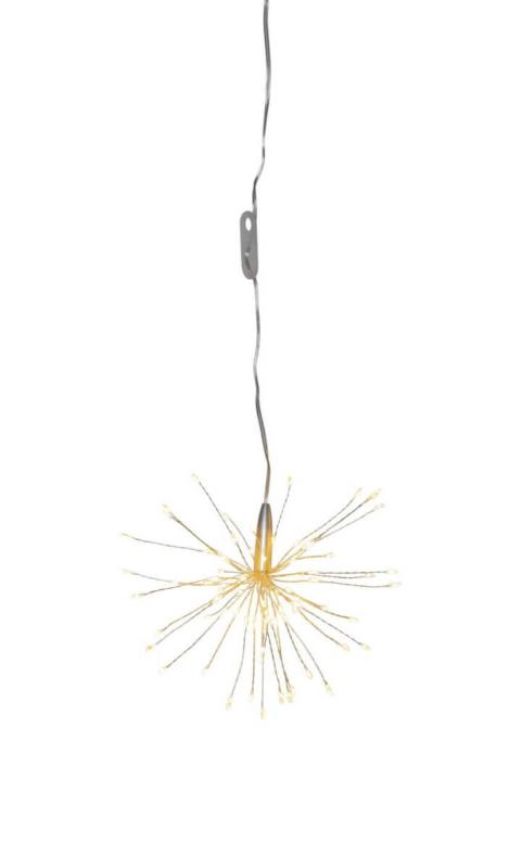 FIREWORK Hängande dekoration 16cm 80LED Silver