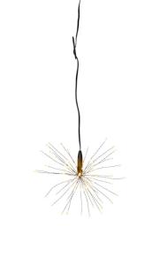 FIREWORK Hängande dekoration 16cm 80LED Svart