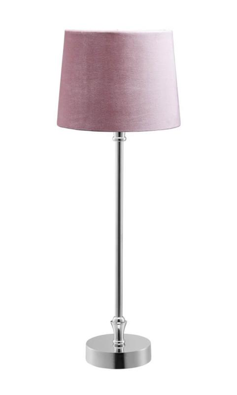 LIAM Bordslampa 59cm Krom/Sofia Rosa Sammetskärm