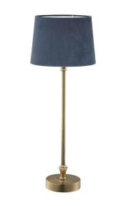 LIAM Bordslampa 59cm Mässing/Sofia Blå Sammetskärm