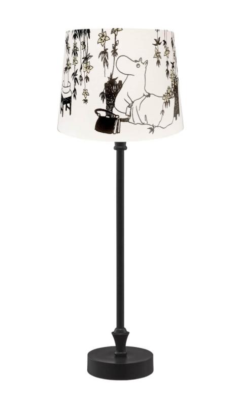 LIAM Bordslampa 59cm Svart/Sofia MoominFlowers skärm