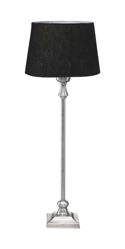 KIM Bordslampa 58cm Antiksilver/Omera Svart skärm