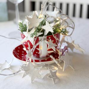 NATURE STJÄRNOR Ljusslinga 150cm Vit