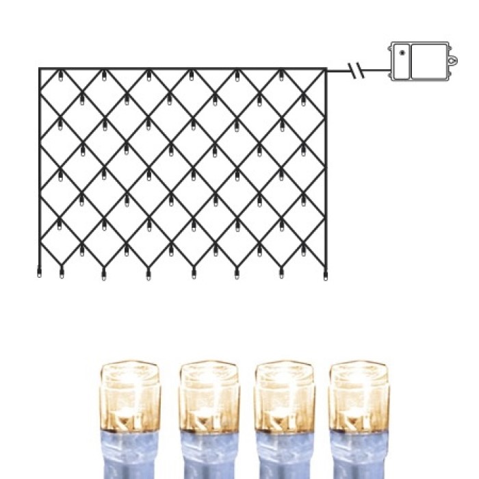 Ljusnät Dura String LED Transparent