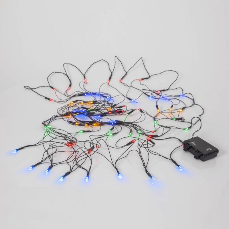 AKKU Batteriljusnät 80L 1,5m Svart/Flerfärgad IP44