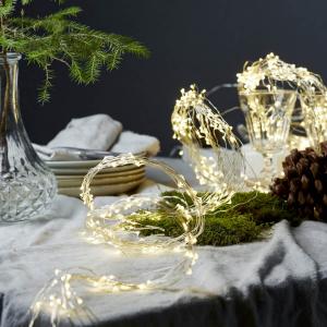 DEW DROP Ljusslinga 80cm 2000K Silver Varmvit