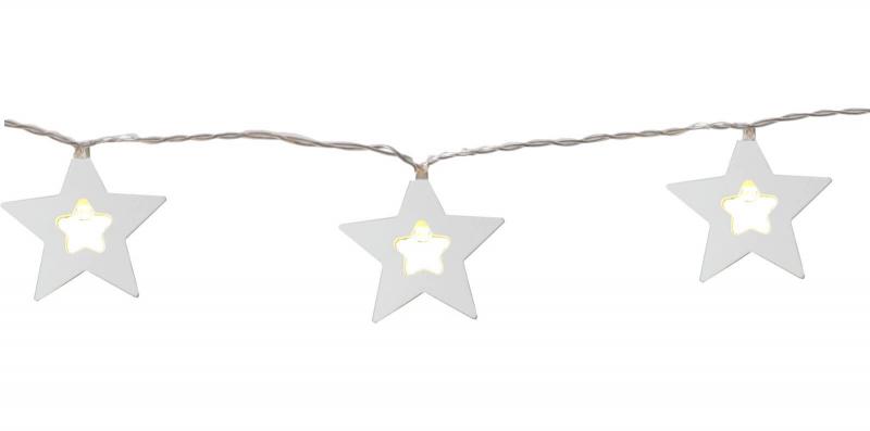 WOODWORKS STJÄRNOR Ljusslinga 135cm Vit