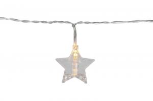 CLIPPY Stjärna Batterislinga 10LED 1,8m Transparent