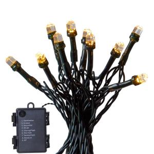 DIAMOND STAR LIGHT Batterislinga 80L 6m Svart/Varmvit IP44