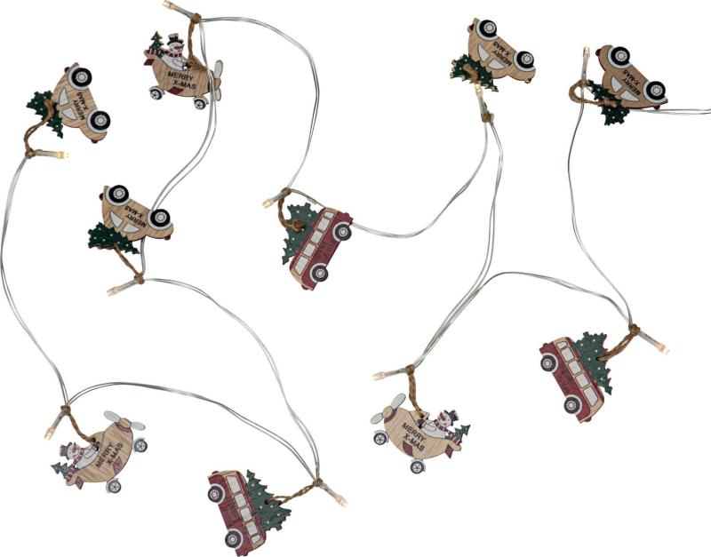 BILLY Ljusslinga Batteri 1,8m 10LED Varmvit/Flerfärgad