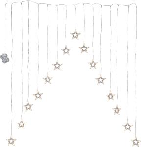 DECYSTAR Ljusgardin Batteri 1,25m 15LED Varmvit/Klar