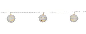 HALLOWEEN Ljusslinga Batteri 1,35m 10LED Varmvit/Vit