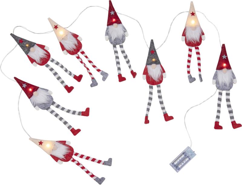 ALF Ljusslinga Batteri 1,4m 8LED Röd/Grå