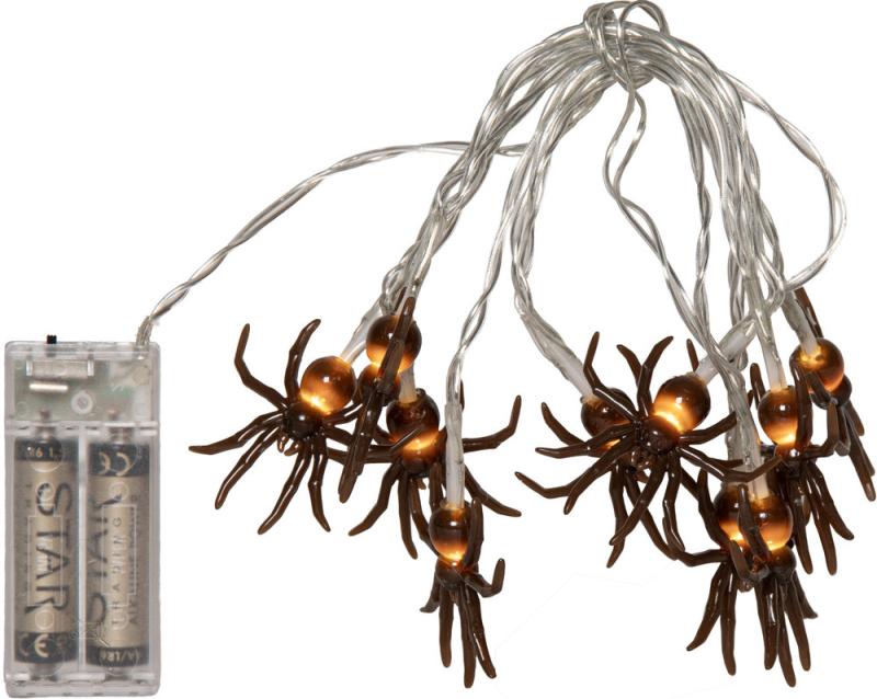 SPIDER Ljusslinga Batteri 1,35m 10LED Varmvit/Brun