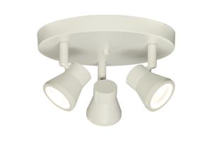 PLUTO Takspot Rund 3L Dimbar 20cm Vit