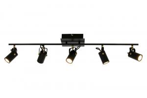 CILINDRO Takspot Rak 5L Dimbar 105cm Svart/Matt Mässing